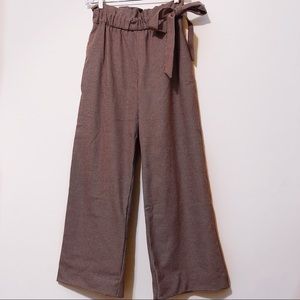 Zara Checkered Culotte Pants